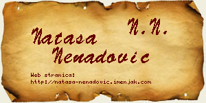 Nataša Nenadović vizit kartica
